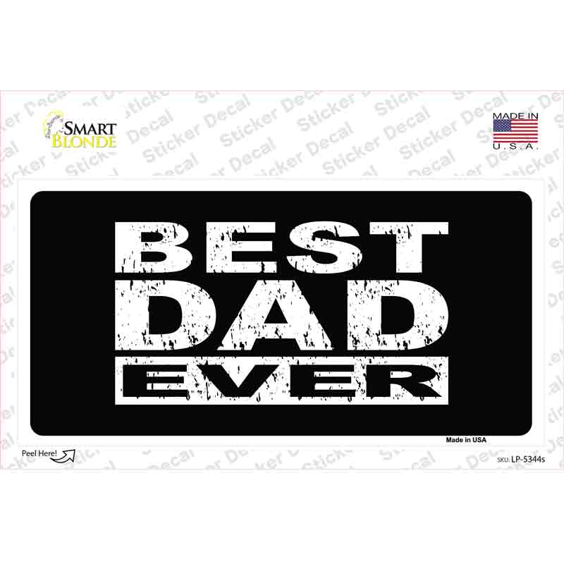 LP-5344s-M Best Dad Ever Novelty Sticker Decal, Medium