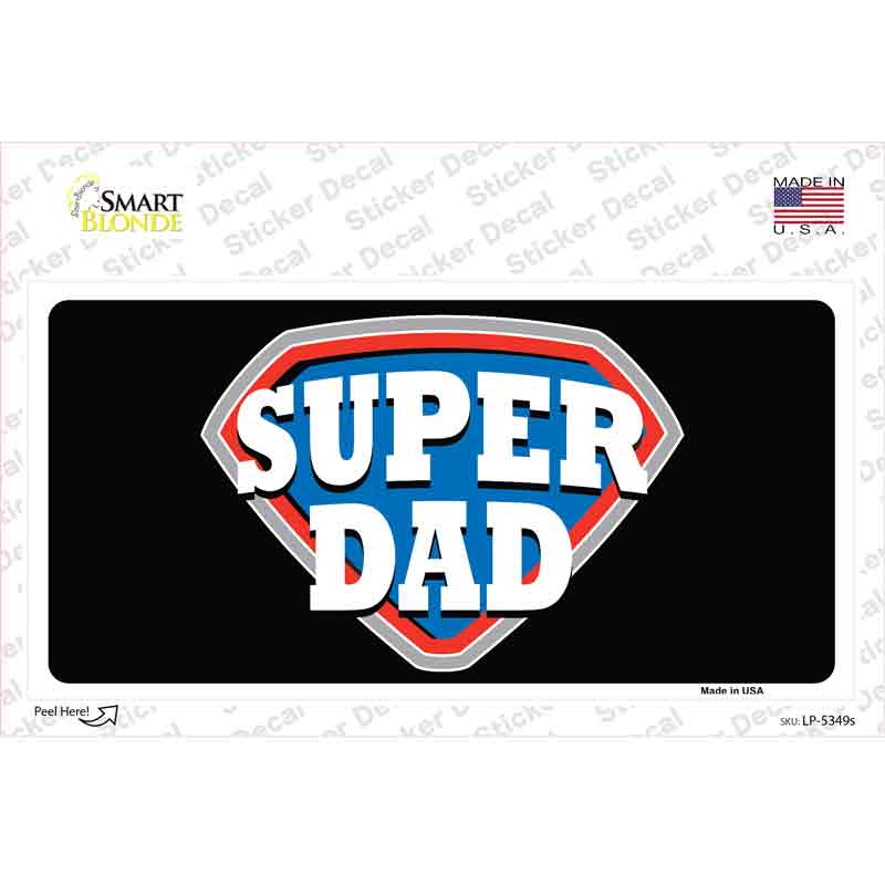 LP-5349s-M Super Dad Novelty Sticker Decal, Medium