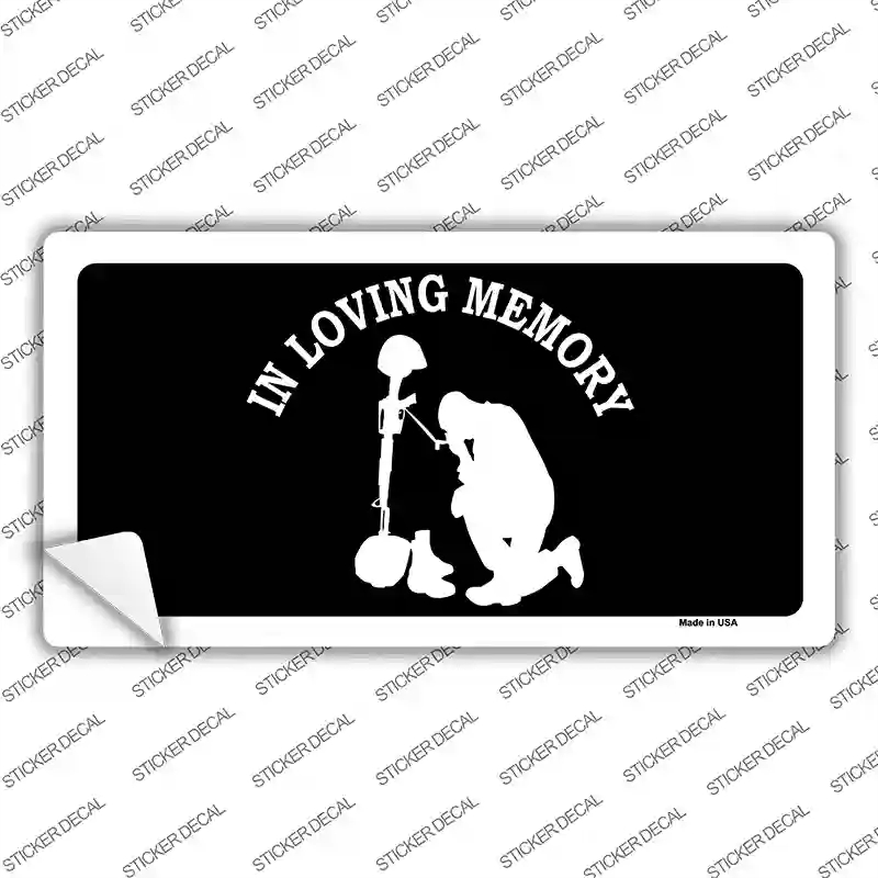 LP-5413s-L In Loving Memory Kneeling Novelty Sticker Decal, Large