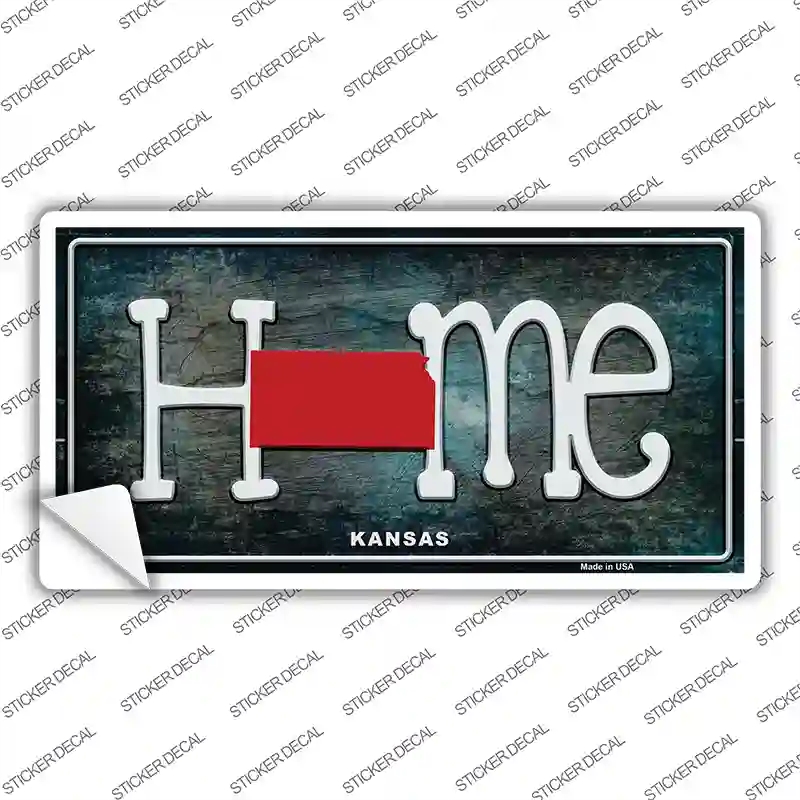 LP-12007s-L Kansas Home State Outline Novelty Sticker Decal, Large