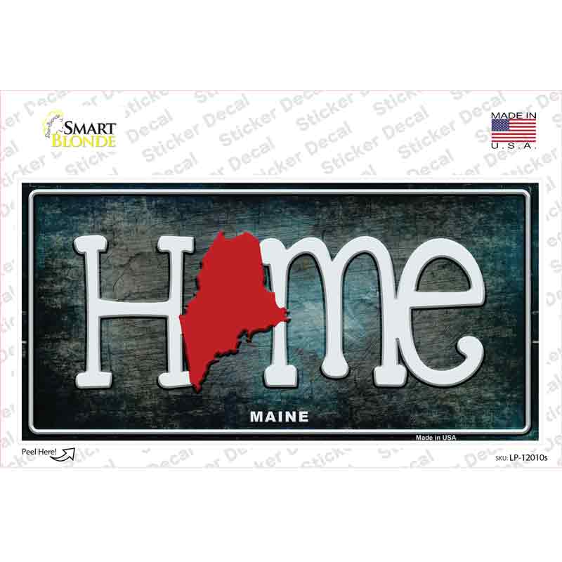 LP-12010s-M Maine Home State Outline Novelty Sticker Decal, Medium