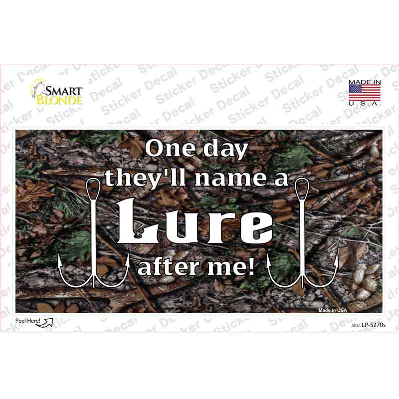 LP-5270s-M Name A Lure After Me Novelty Sticker Decal, Medium