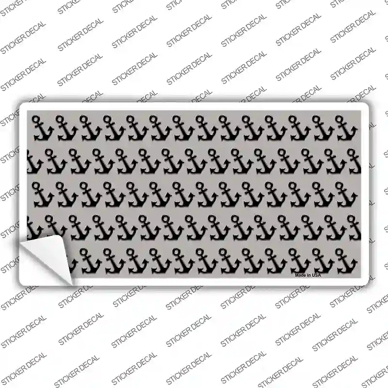 LP-5290s-XL Gray Black Anchor Novelty Sticker Decal, Extra Large