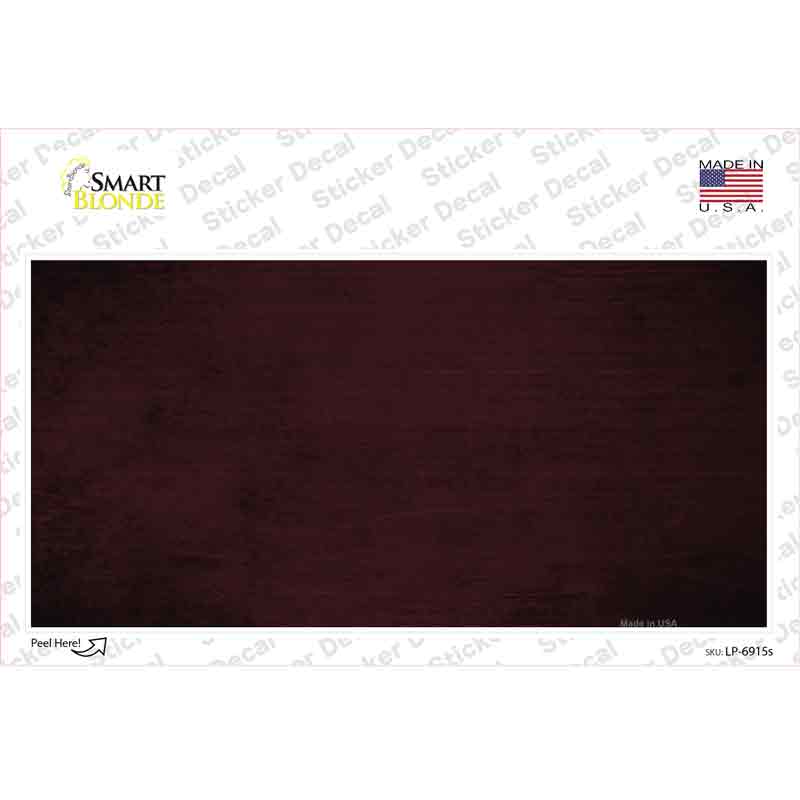 LP-6915s-M Burgundy Oil Rubbed Solid Novelty Sticker Decal, Medium