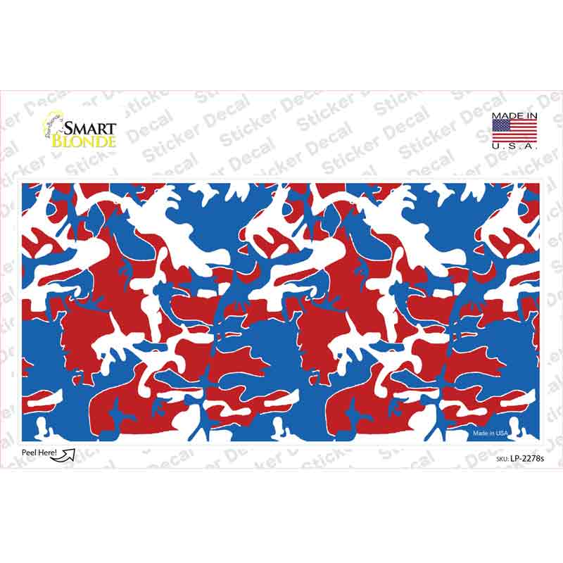 LP-2278s-M Patriotic Camouflage Novelty Sticker Decal, Medium