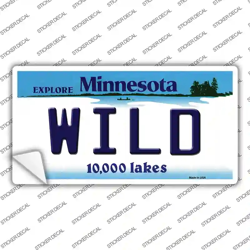 LP-2290s-L Wild Minnesota State Novelty Sticker Decal, Large