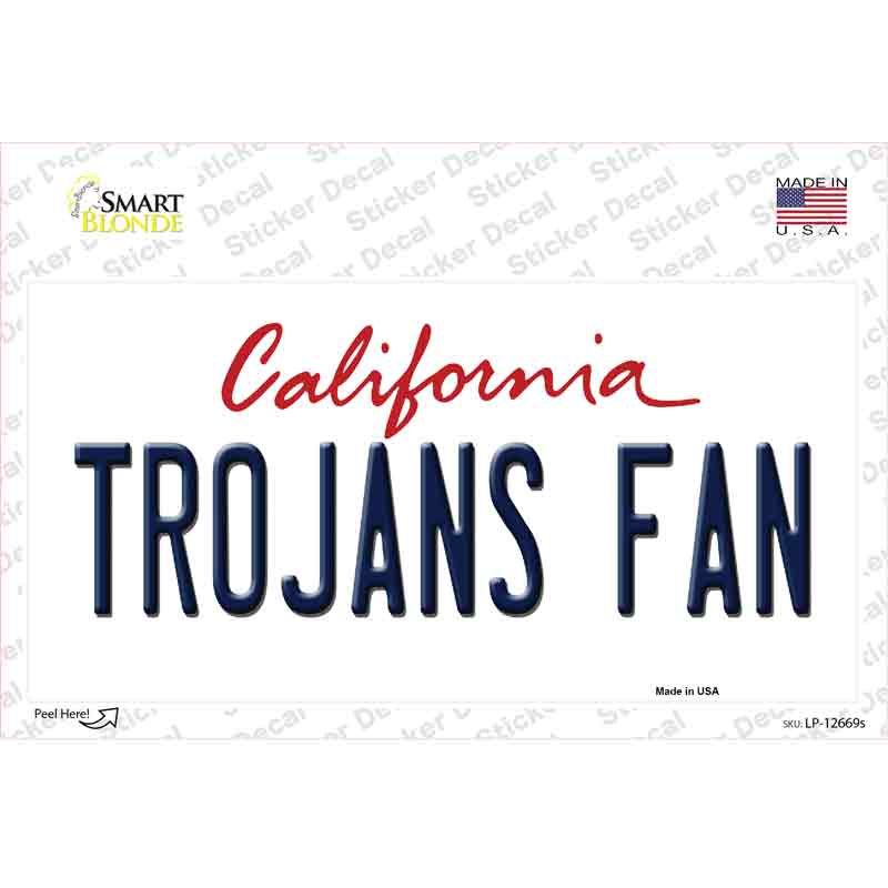 LP-12669s-M Trojans Fan Novelty Sticker Decal, Medium