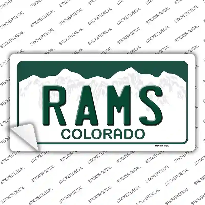 LP-12684s-S Rams Novelty Sticker Decal, Small