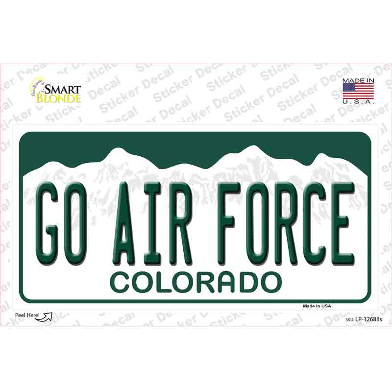 LP-12688s-M Go Air Force Novelty Sticker Decal, Medium