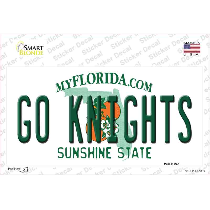 LP-12703s-M Go Knights Novelty Sticker Decal, Medium