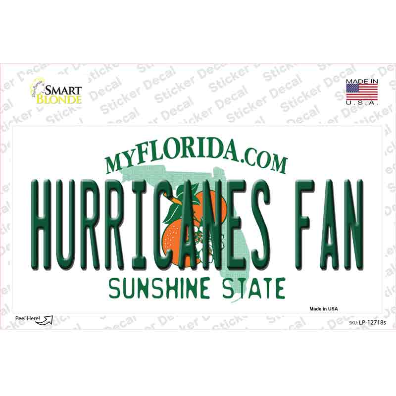 LP-12718s-M Hurricanes Fan Novelty Sticker Decal, Medium