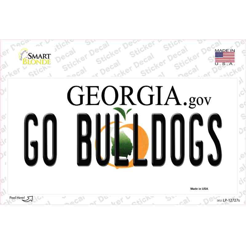 LP-12727s-M Go Bulldogs Georgia Novelty Sticker Decal, Medium