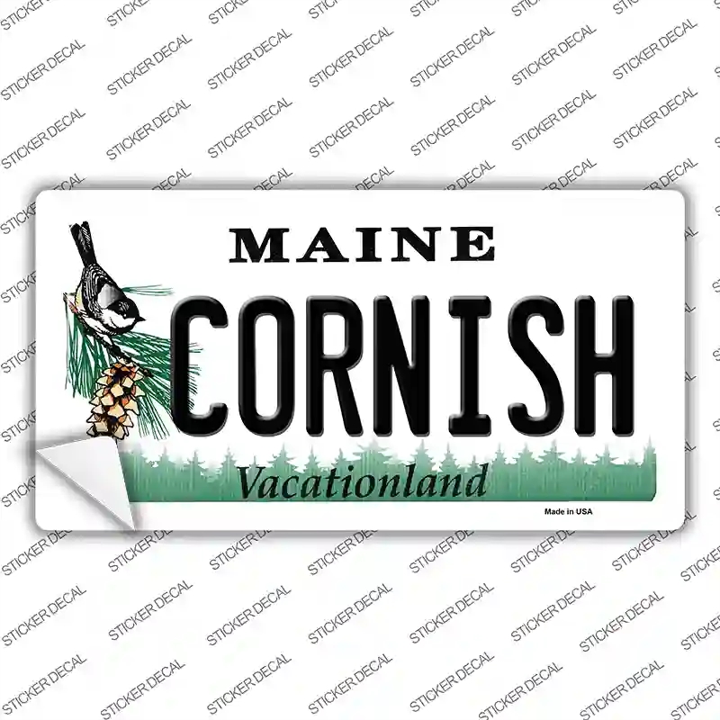 LP-13846s-S Cornish Maine Novelty Sticker Decal, Small