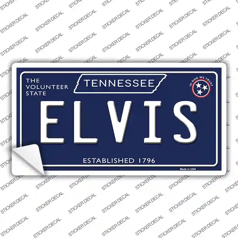 LP-13890s-S Elvis Tennessee Blue Novelty Sticker Decal, Small