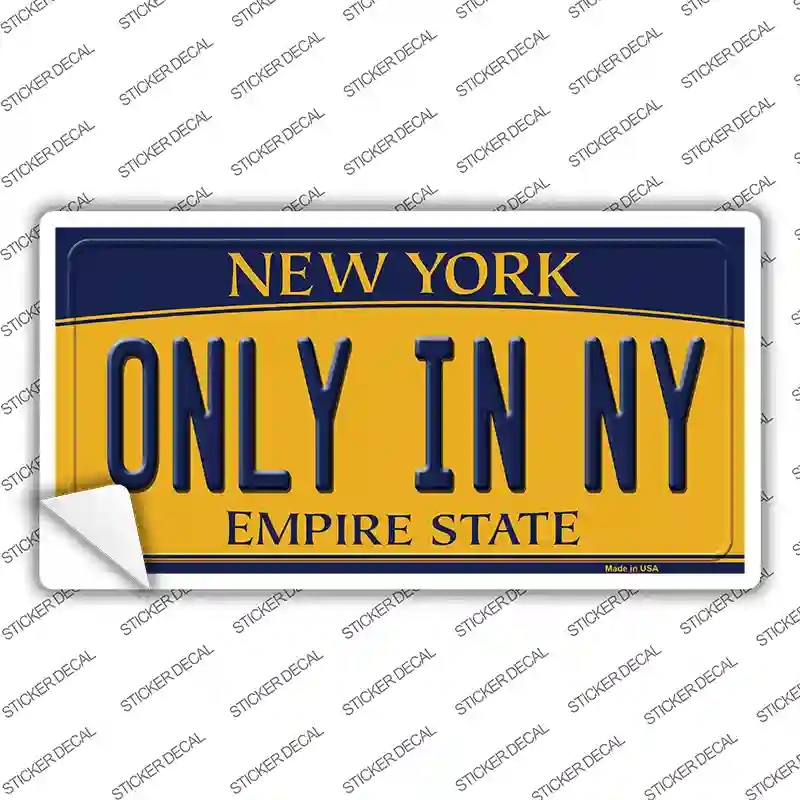 LP-8971s-S Only in NY   York Novelty Sticker Decal, Small