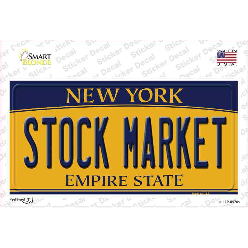 LP-8978s-M Stock Market   York Novelty Sticker Decal, Medium