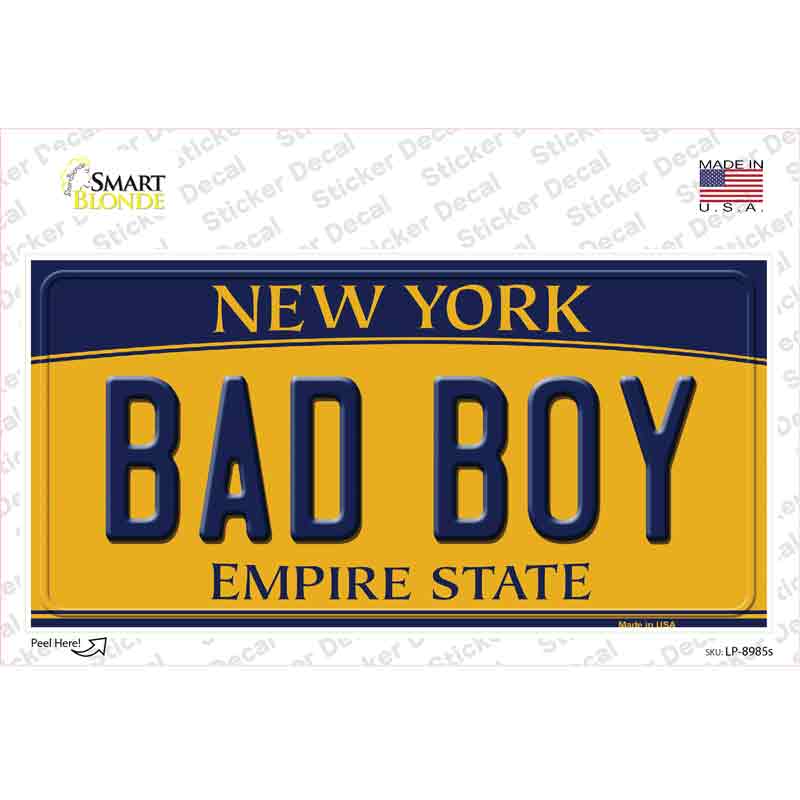 LP-8985s-M Bad Boy   York Novelty Sticker Decal, Medium
