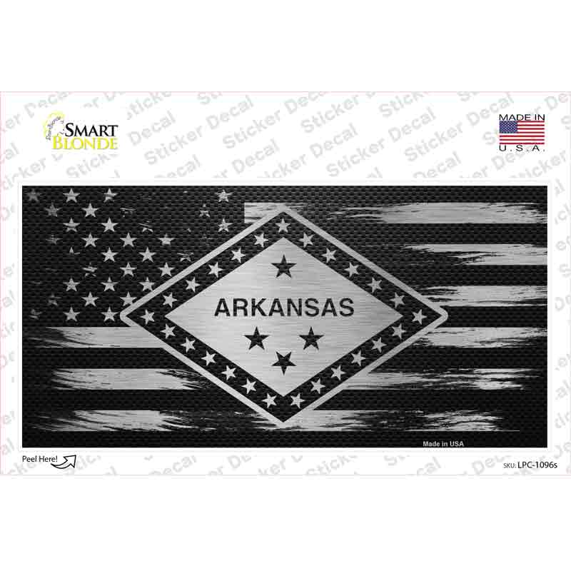 LPC-1096s-M Arkansas Carbon Fiber Novelty Sticker Decal, Medium