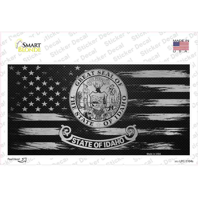 LPC-1104s-M Idaho Carbon Fiber Novelty Sticker Decal, Medium