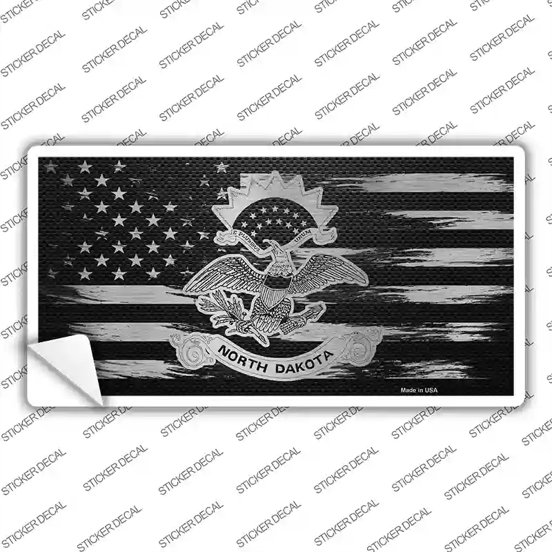LPC-1126s-S North Dakota Carbon Fiber Novelty Sticker Decal, Small