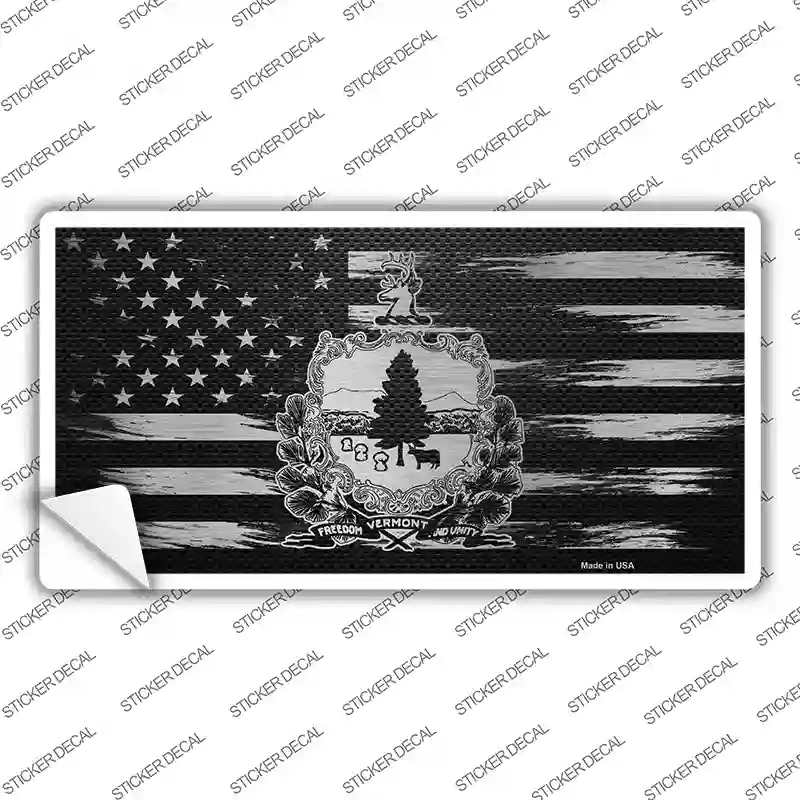 LPC-1137s-S Vermont Carbon Fiber Novelty Sticker Decal, Small