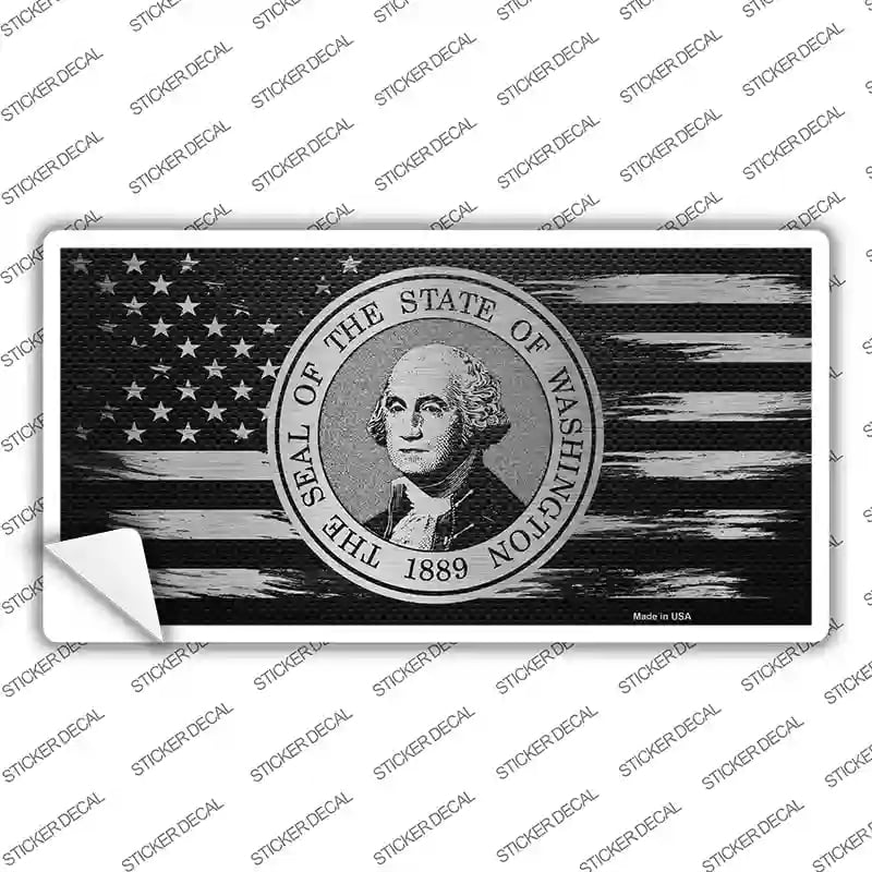 LPC-1139s-S Washington Carbon Fiber Novelty Sticker Decal, Small