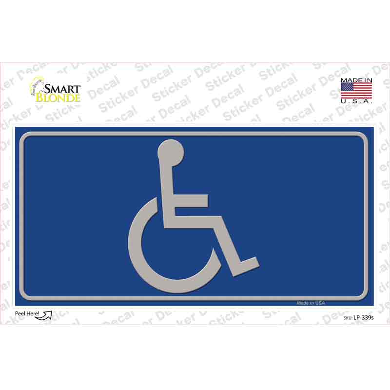 LP-339s-M Handicap Logo Novelty Sticker Decal, Medium