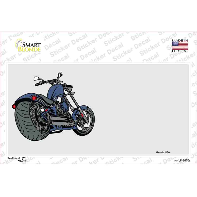 LP-3476s-M Motorcycle Offset Novelty Sticker Decal, Medium