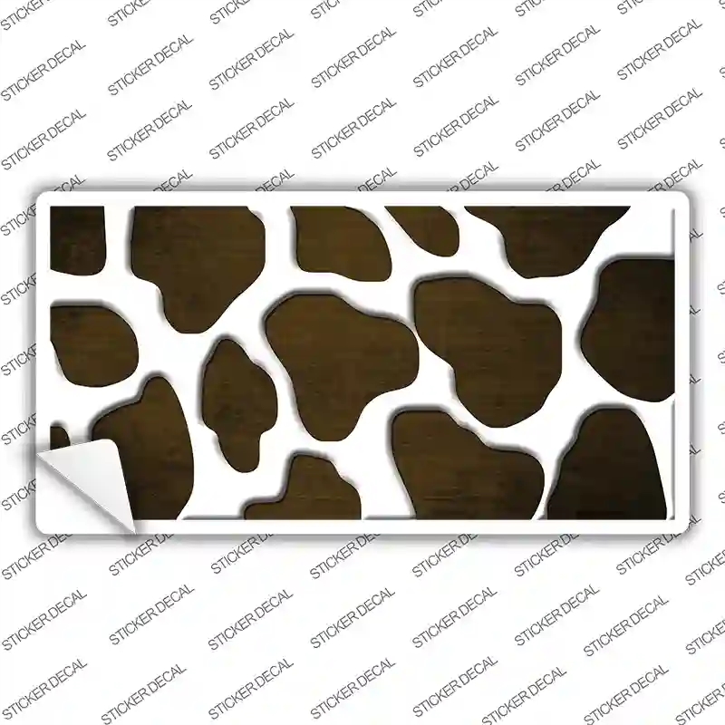 LP-7009s-L Brown White Giraffe Oil Rubbed Novelty Sticker Decal, Large