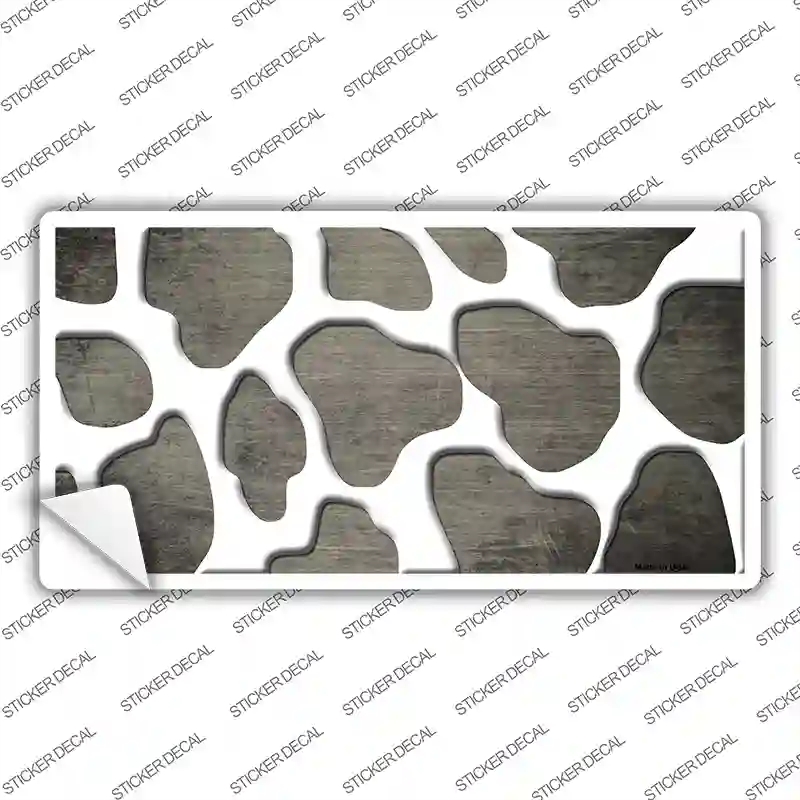 LP-7019s-XL Tan White Giraffe Oil Rubbed Novelty Sticker Decal, Extra Large