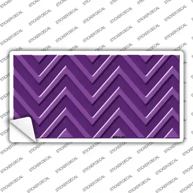 LP-4958s-S Purple Light Purple Chevron Novelty Sticker Decal, Small