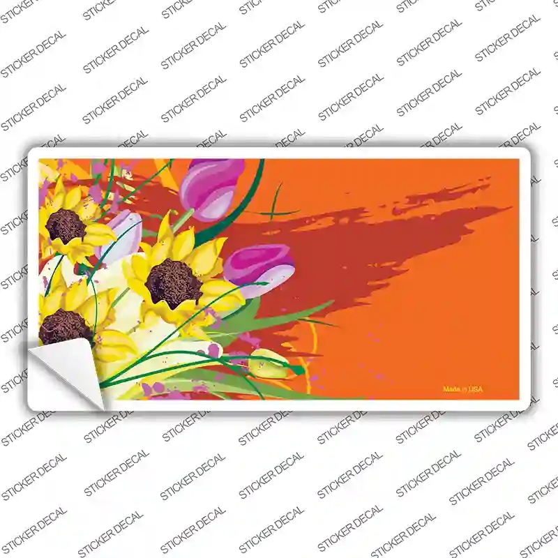 LP-2377s-L Floral Bouquet Offset Novelty Sticker Decal, Large