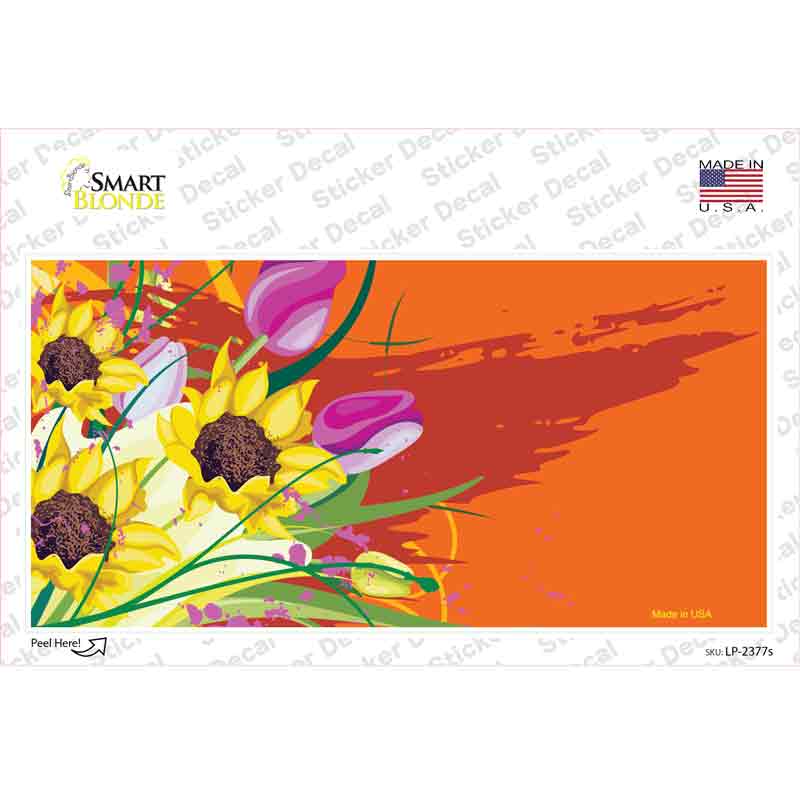 LP-2377s-M Floral Bouquet Offset Novelty Sticker Decal, Medium