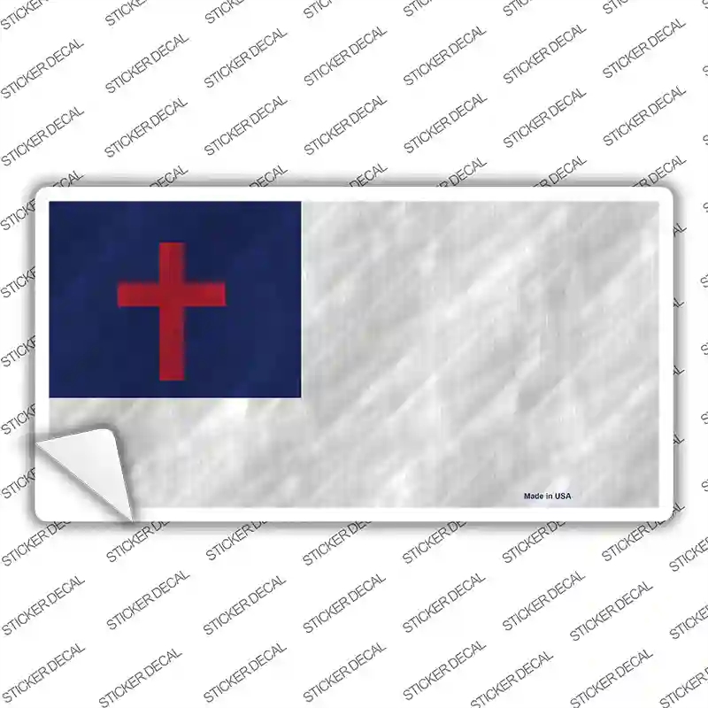 LP-8022s-XL Christian Flag Novelty Sticker Decal, Extra Large
