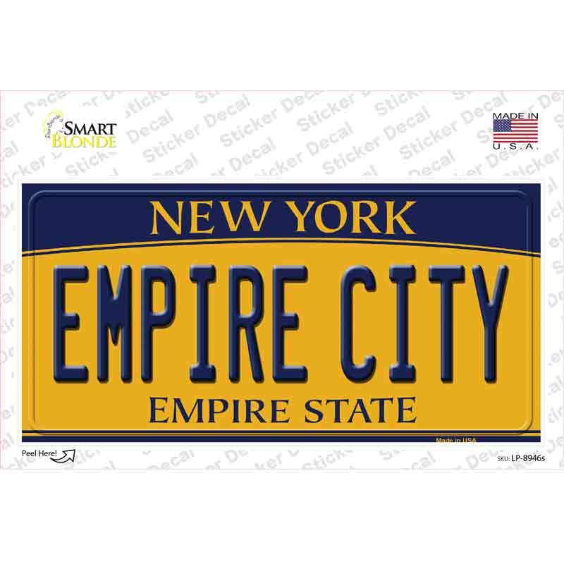 LP-8946s-M Empire City   York Novelty Sticker Decal, Medium