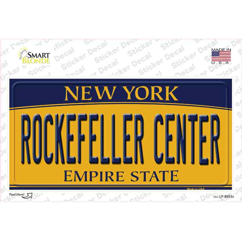 LP-8953s-M Rockefeller Center   York Novelty Sticker Decal, Medium