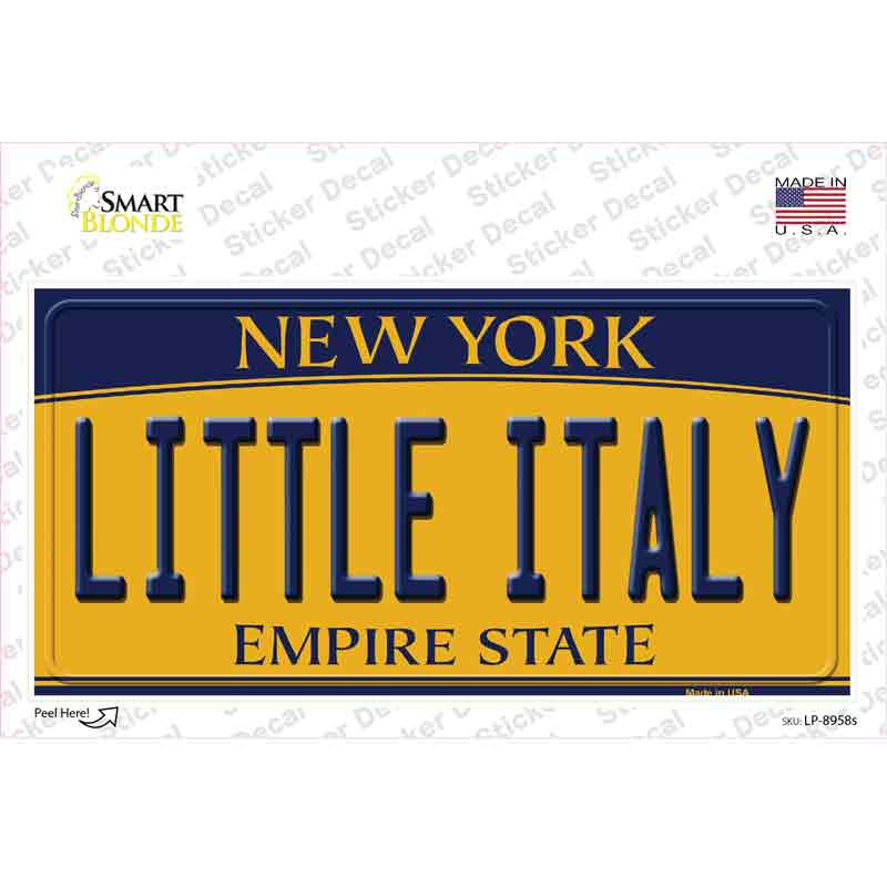LP-8958s-M Little Italy   York Novelty Sticker Decal, Medium