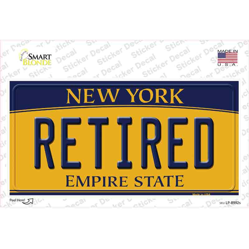 LP-8992s-M Retired   York Novelty Sticker Decal, Medium