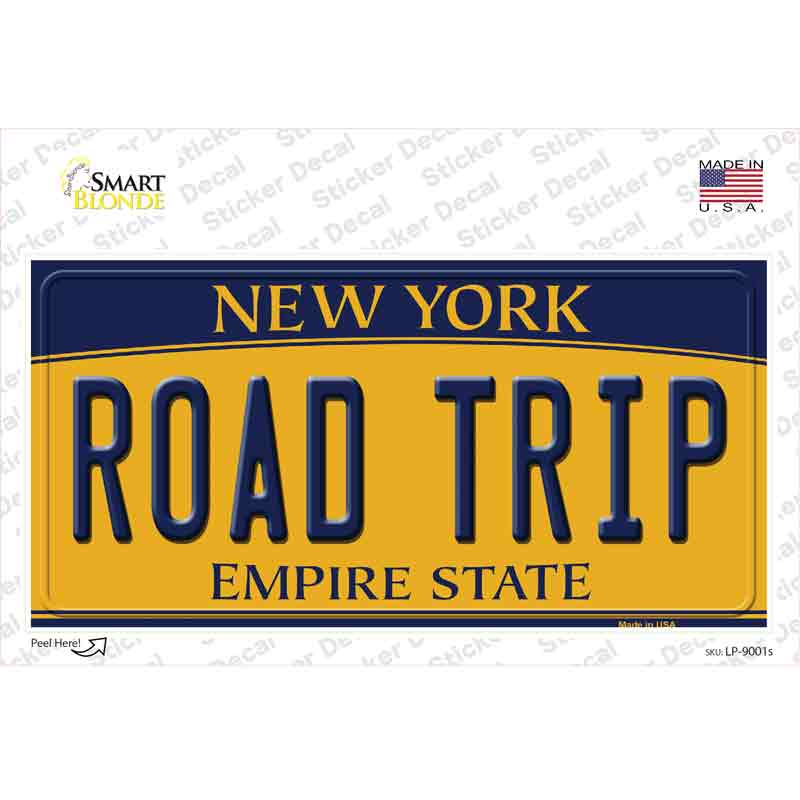 LP-9001s-M Road Trip   York Novelty Sticker Decal, Medium