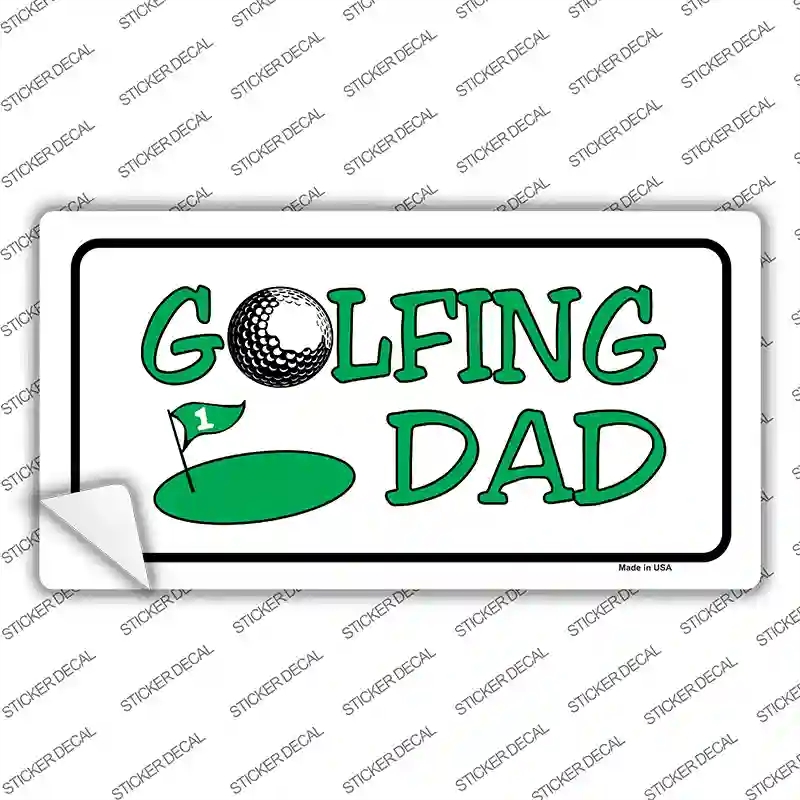 LP-371s-S Golfing Dad Novelty Sticker Decal, Small