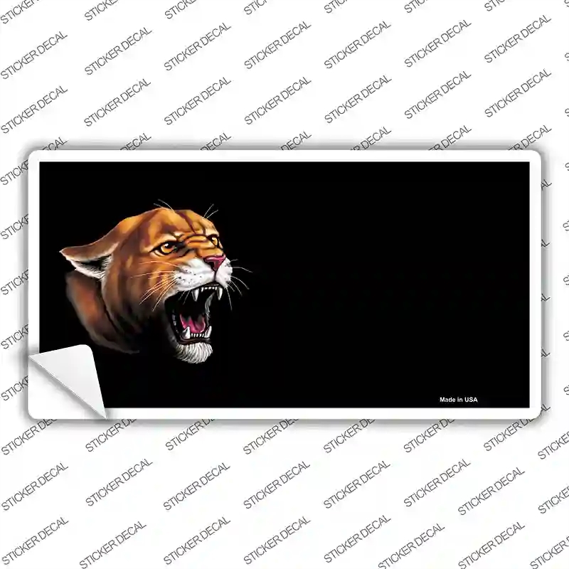 LP-3742s-L Cougar Offset Novelty Sticker Decal, Large