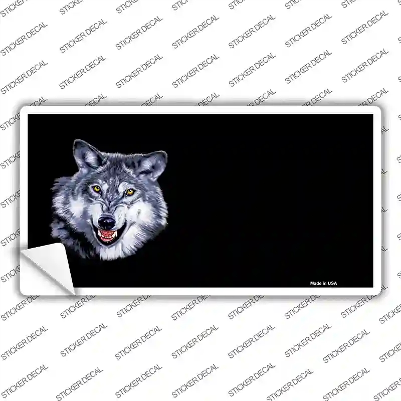 LP-3755s-L Wolf Offset Novelty Sticker Decal, Large