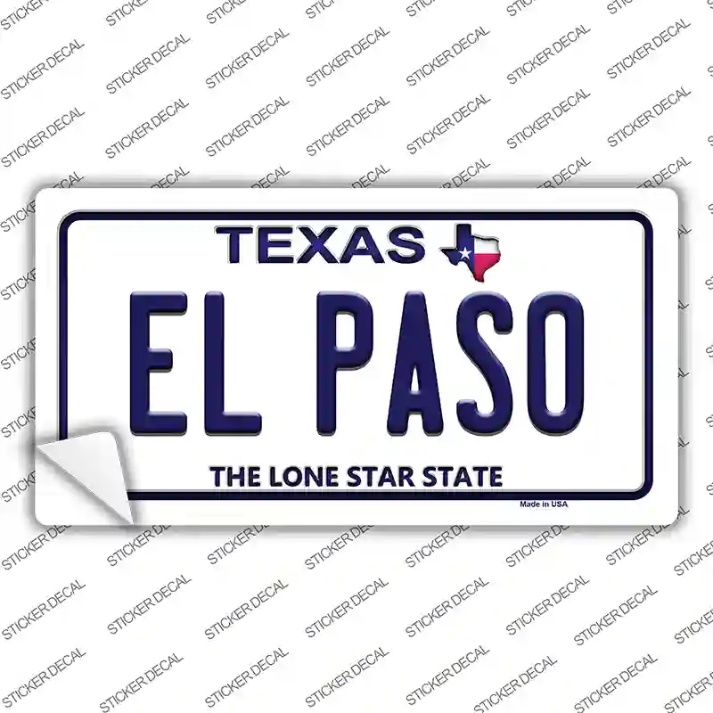 LP-9370s-L El Paso Texas Novelty Sticker Decal, Large