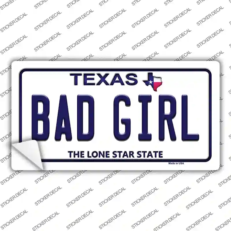 LP-9392s-L Bad Girl Texas Novelty Sticker Decal, Large