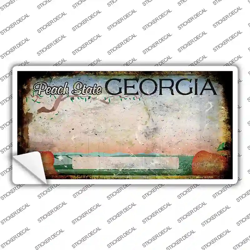 LP-9501s-L Georgia Rusty Novelty Sticker Decal, Large