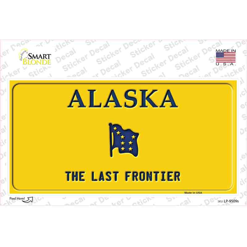LP-9509s-M Alaska Novelty Sticker Decal, Medium