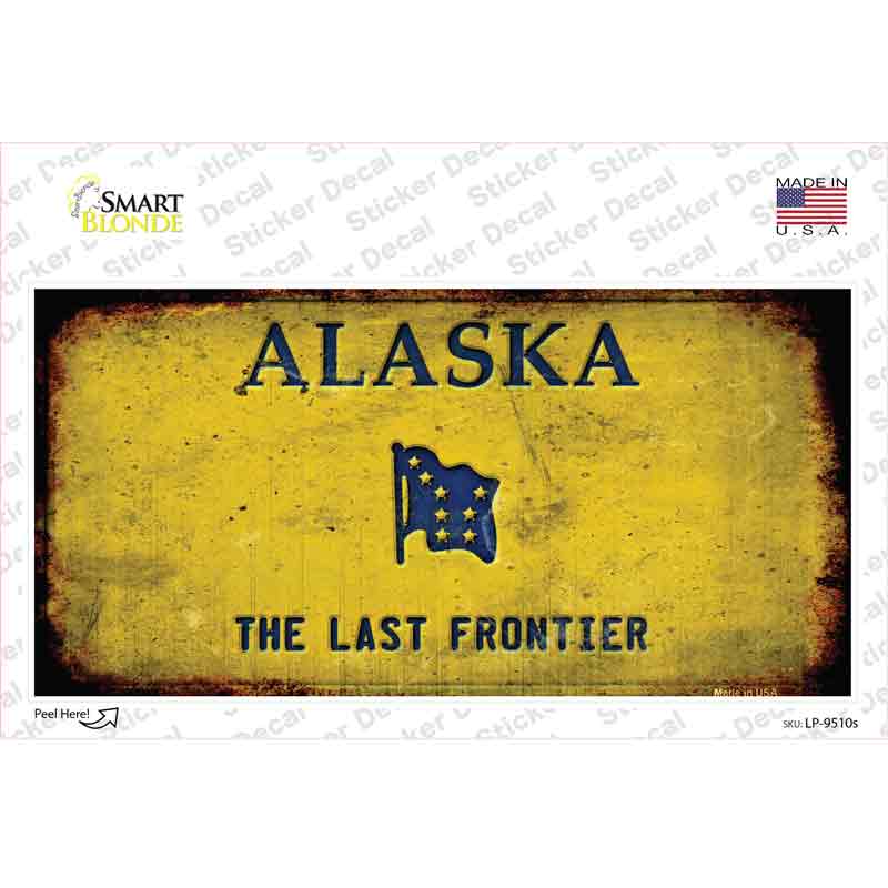 LP-9510s-M Alaska Rusty Novelty Sticker Decal, Medium