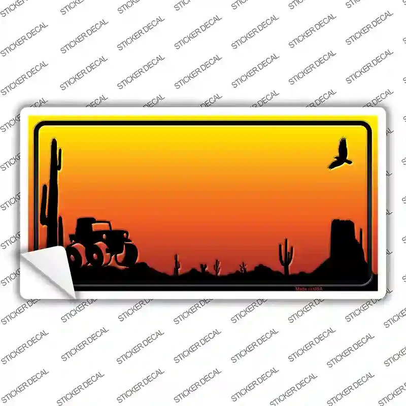 LP-9521s-S Jeep Blank Scenic Novelty Sticker Decal, Small