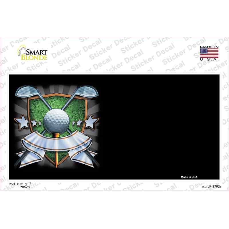 LP-3792s-M Golf Banner Offset Novelty Sticker Decal, Medium