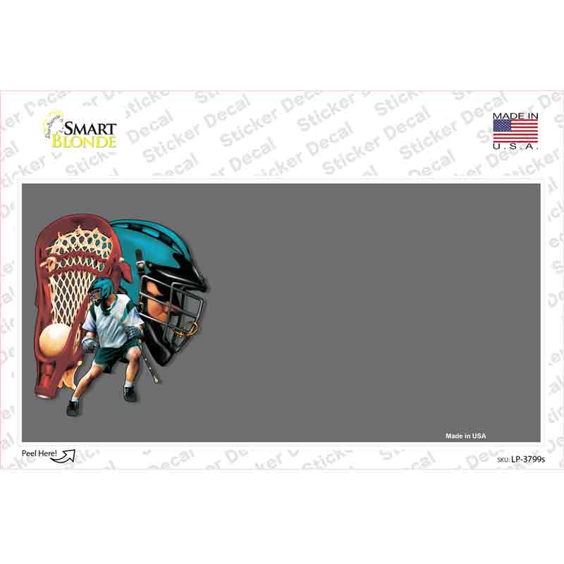 LP-3799s-M Lacrosse Offset Novelty Sticker Decal, Medium